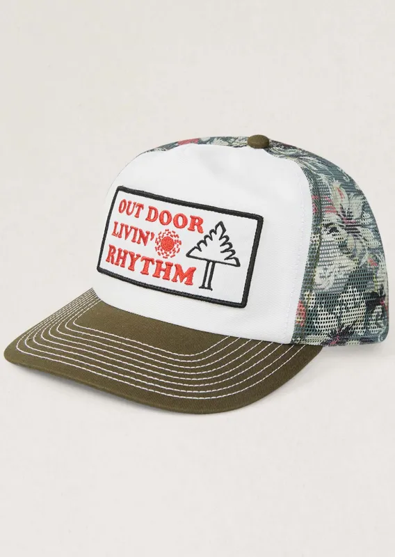Rhythm Men's Tropical Camo Trucker Cap made by Rhythm.