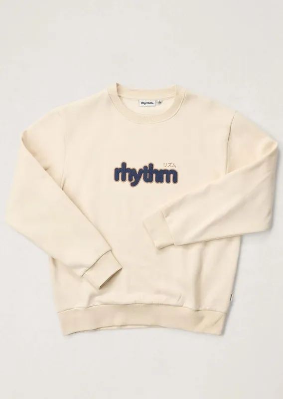 Rhythm Men's Applique Fleece Crew Long Sleeve made by Rhythm.