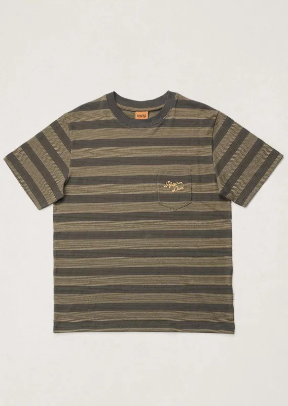 Rhythm Men's Vintage Jacquard Stripe T-Shirt made by Rhythm.