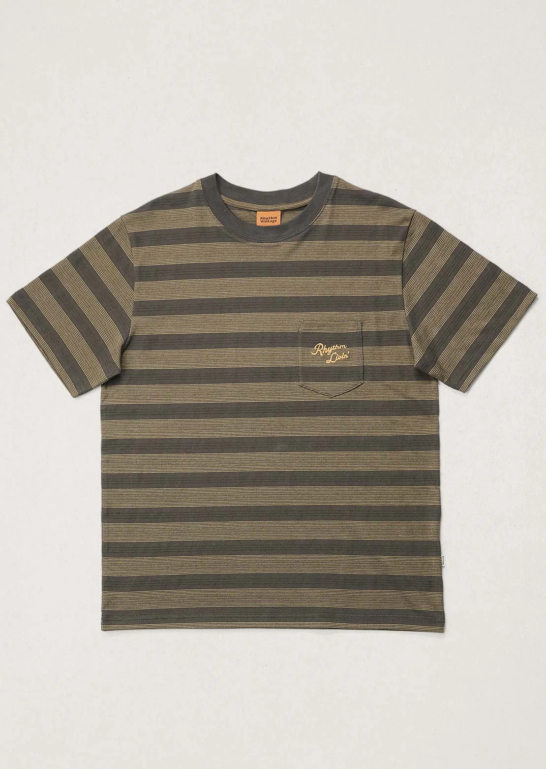 Rhythm Men's Vintage Jacquard Stripe T-Shirt sold by Prfo