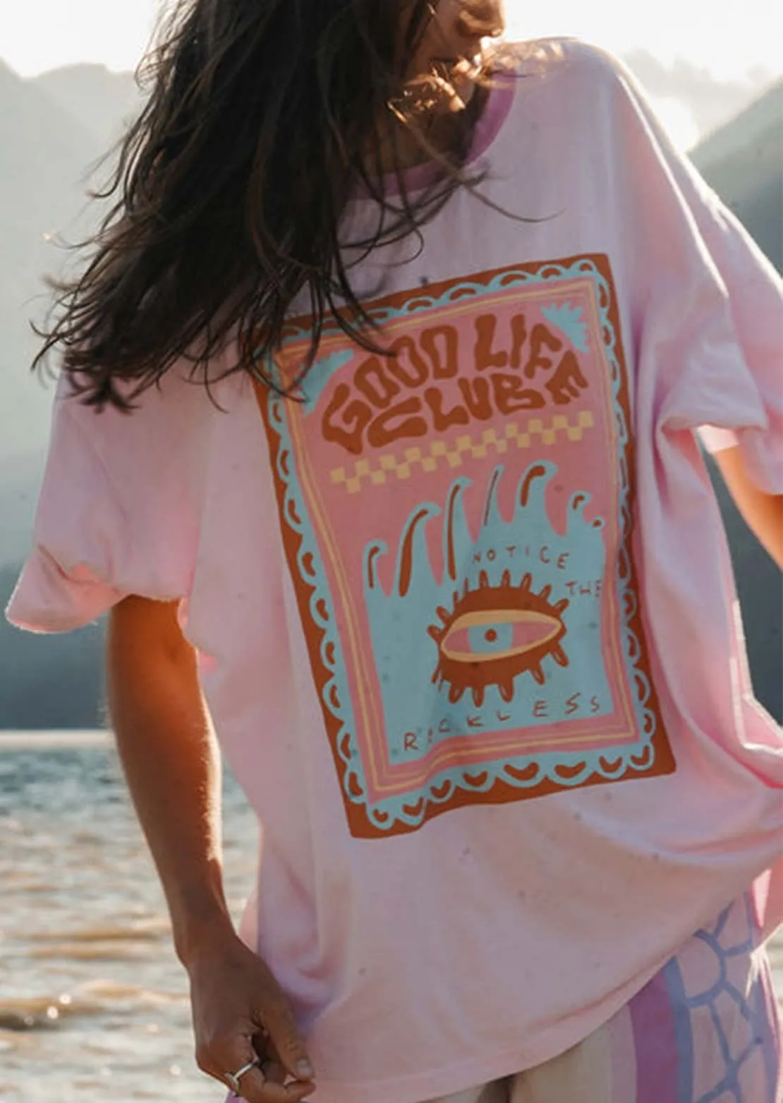 Notice The Reckless Women's Good Vibes Oversized T-Shirt sold by Prfo