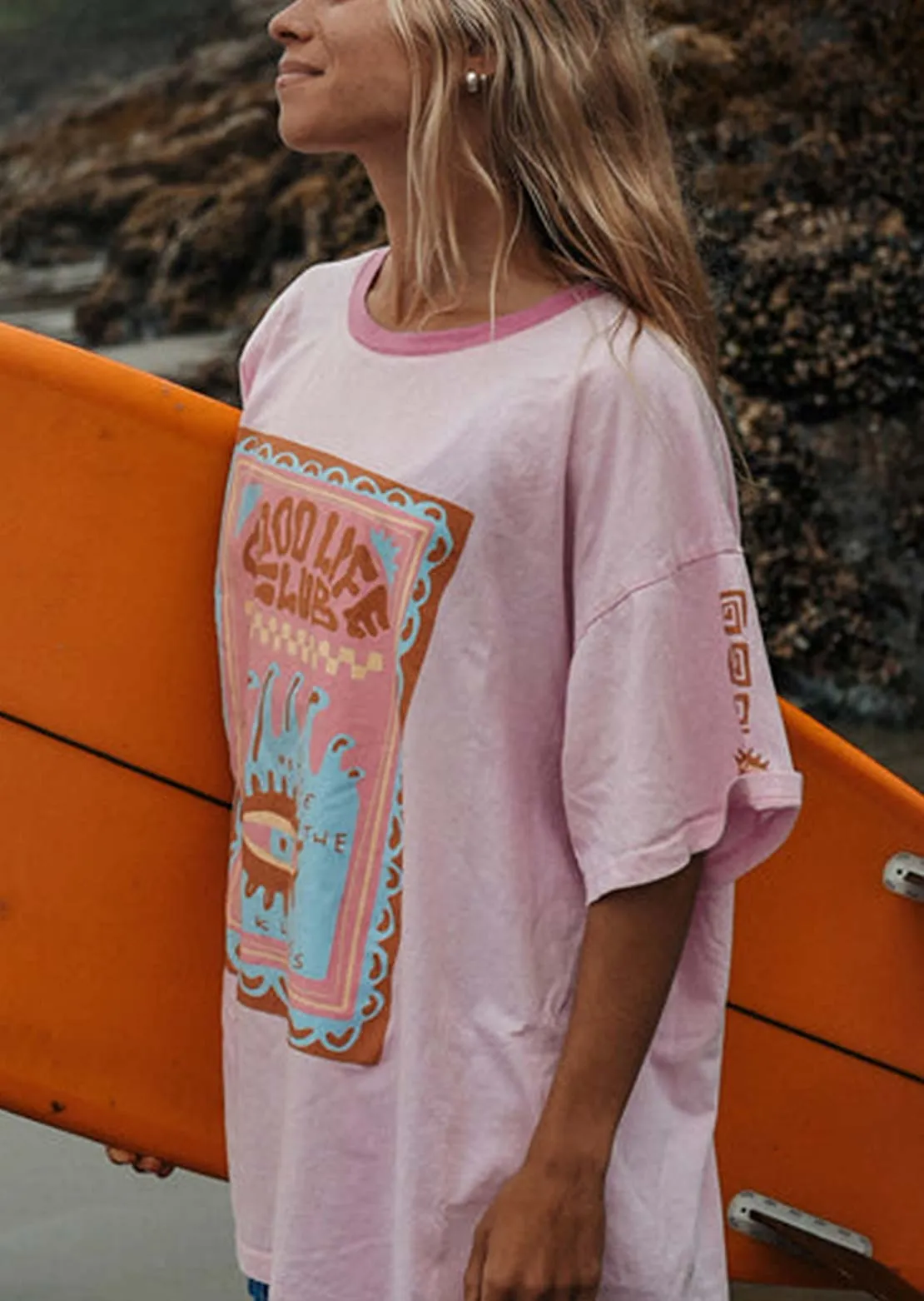 Notice The Reckless Women's Good Vibes Oversized T-Shirt sold by Prfo product image thumbnail 2