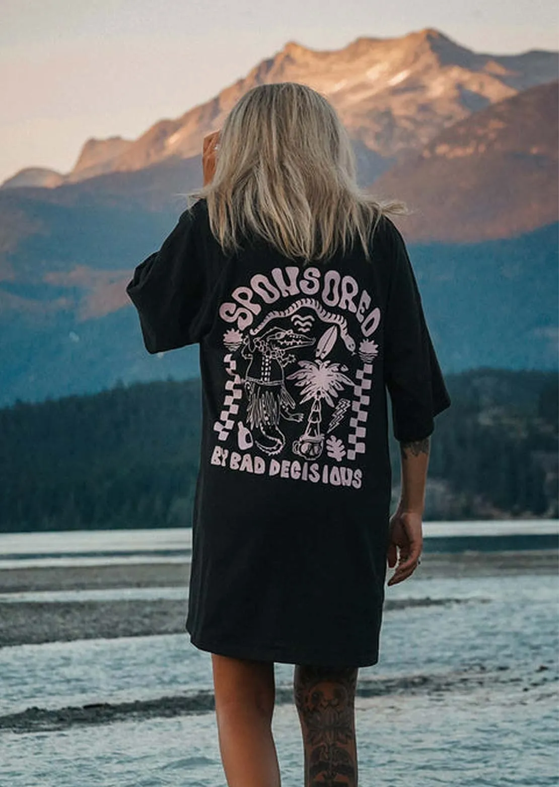 Notice The Reckless Women's Bad Decision Tee Dress sold by Prfo product image thumbnail 3