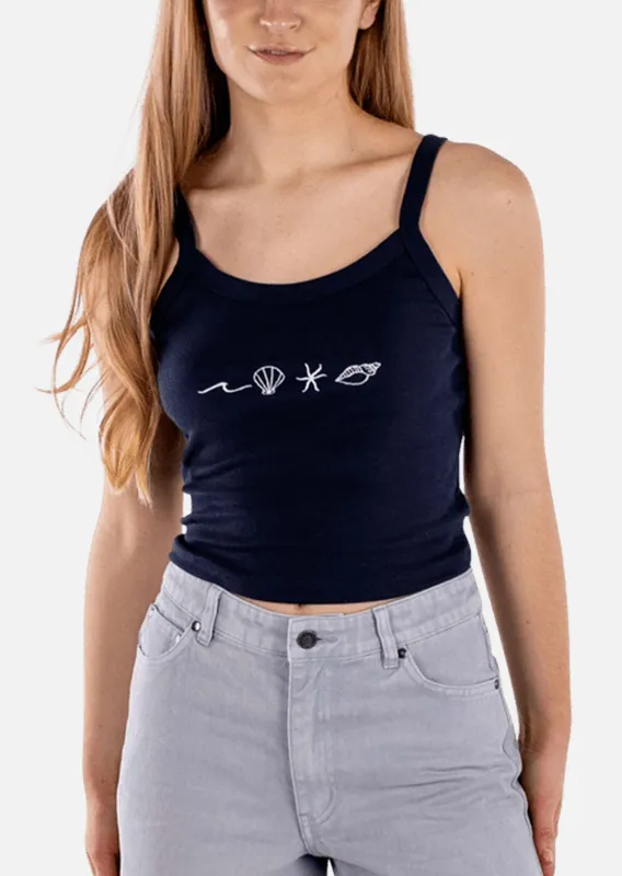 Jetty Women's Coquille Crop Tank Top made by JETTY
