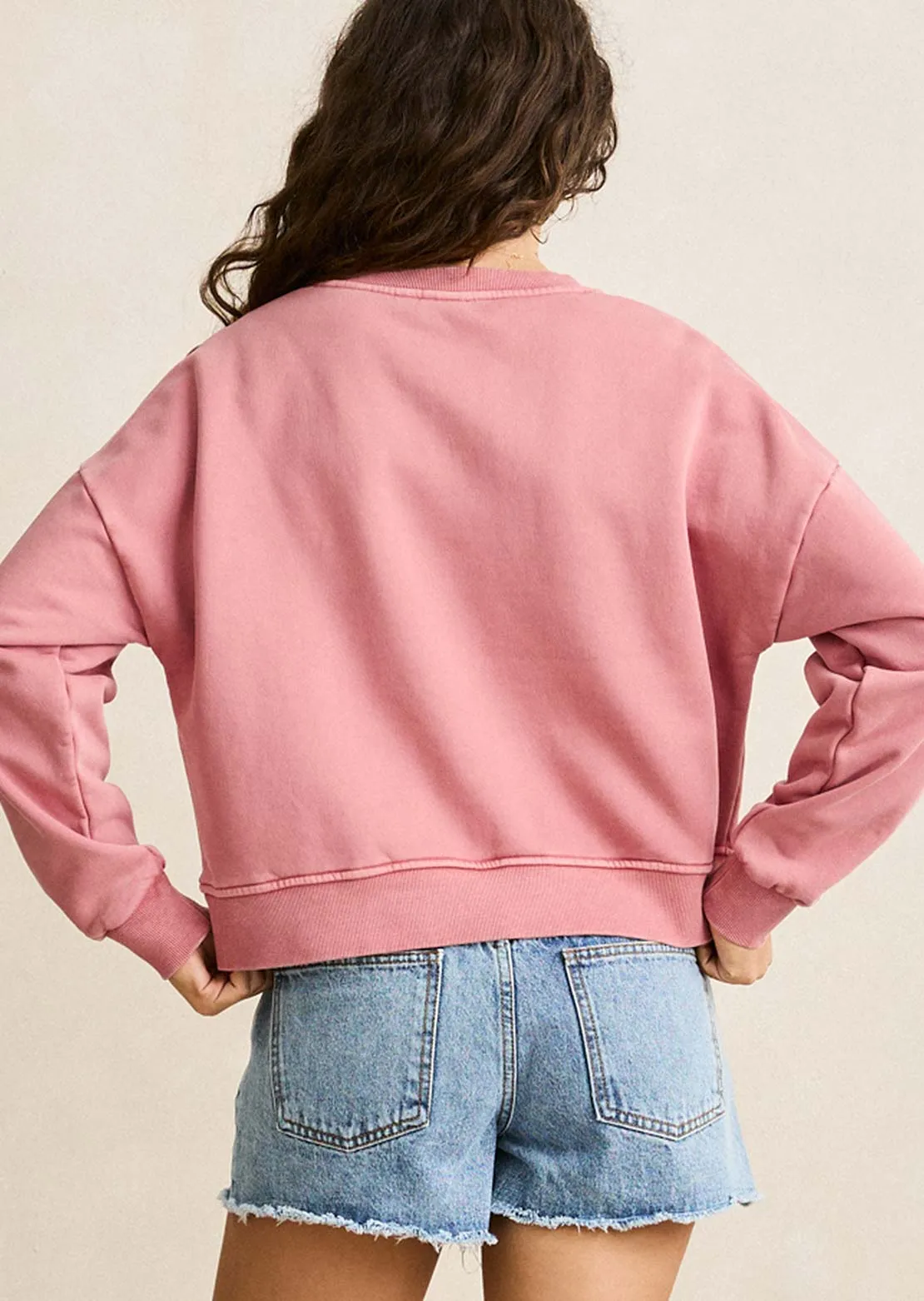 Rhythm Women's Sun and Palm Slouchy Crew Neck Fleece sold by Prfo product image thumbnail 3
