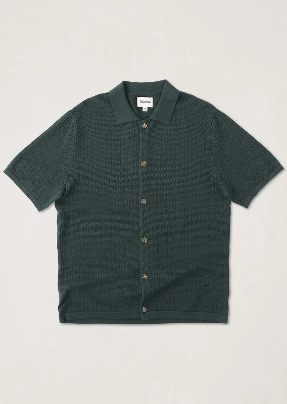 Rhythm Men's Textured Knit Button Up Shirt made by Rhythm.
