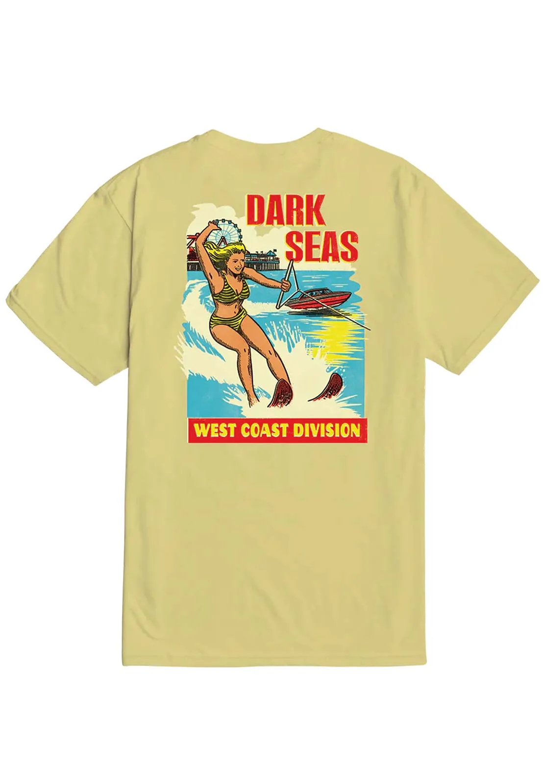 Dark Seas Men's West Coast Water Decal T-Shirt sold by Prfo product image thumbnail 2