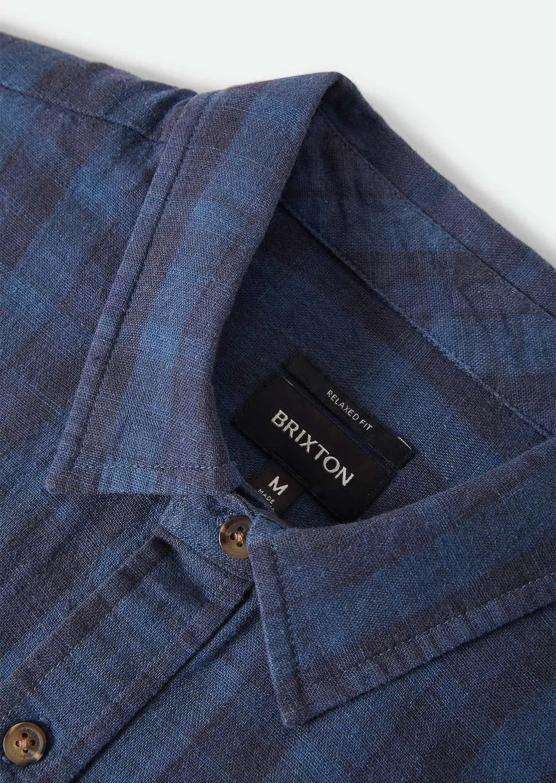 Brixton Men's Cru Linen Blend Plaid Woven Button Up Shirt sold by Prfo product image thumbnail 5