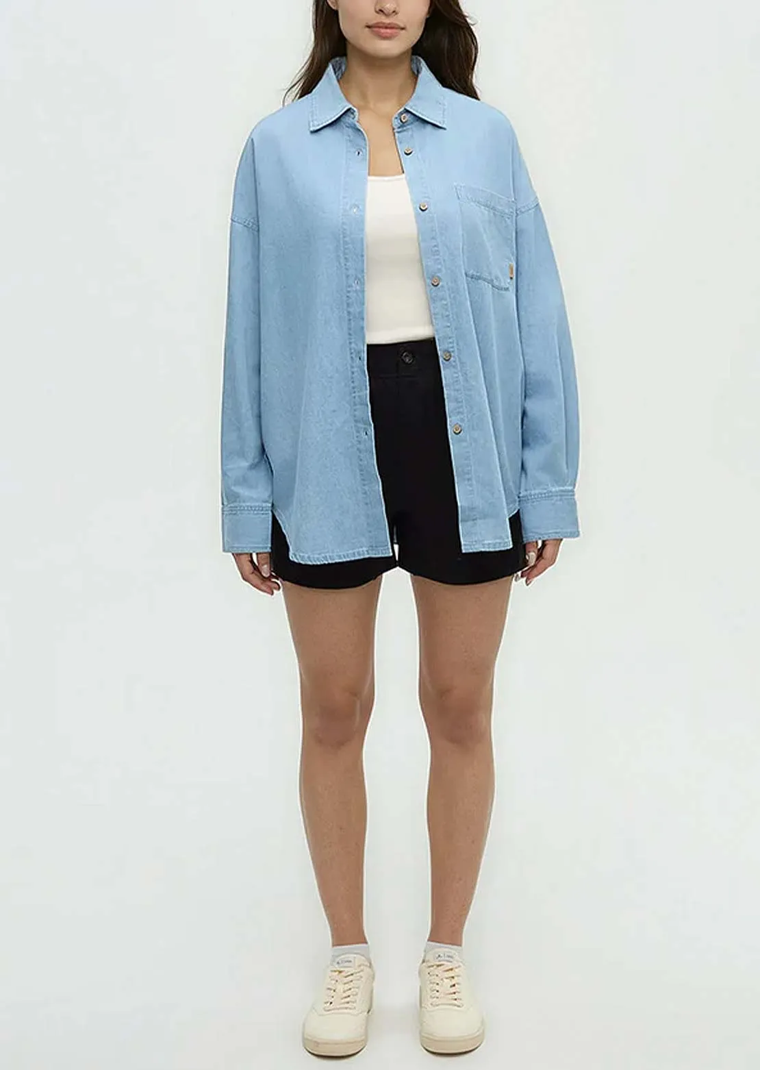 Tentree Women's Denim West End Button Up Shirt sold by Prfo product image thumbnail 3