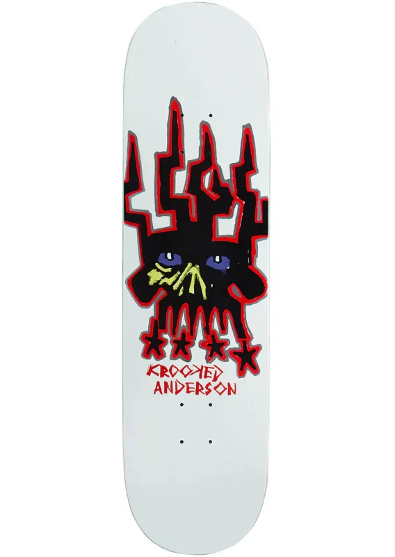 Krooked Unisex Manderson Skull King Skateboard Deck made by Prfo