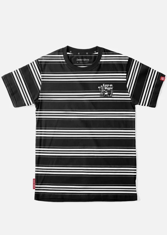 Loose Riders Unisex Keep On Diggin Striped T-Shirt made by Prfo