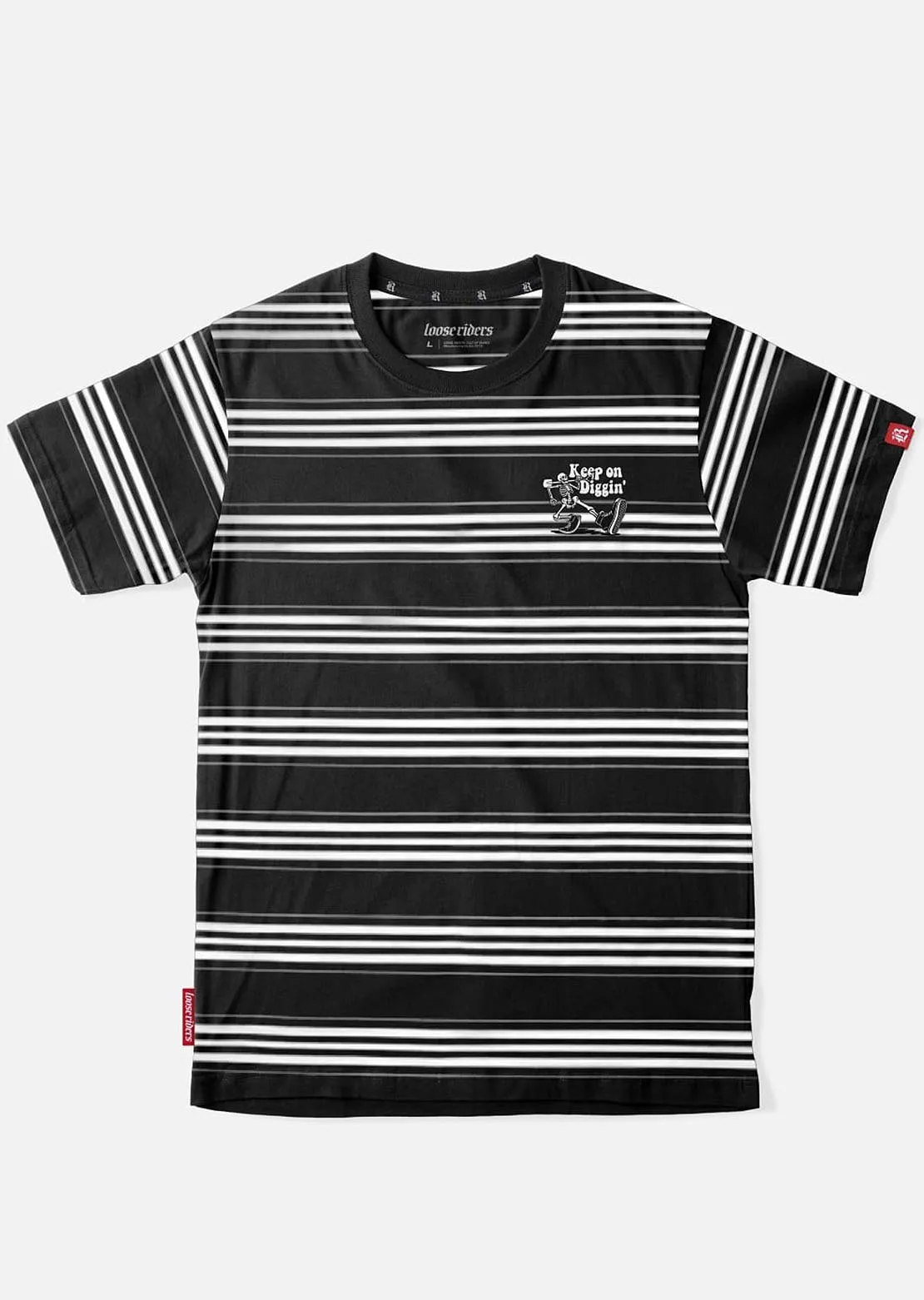 Loose Riders Unisex Keep On Diggin Striped T-Shirt sold by Prfo
