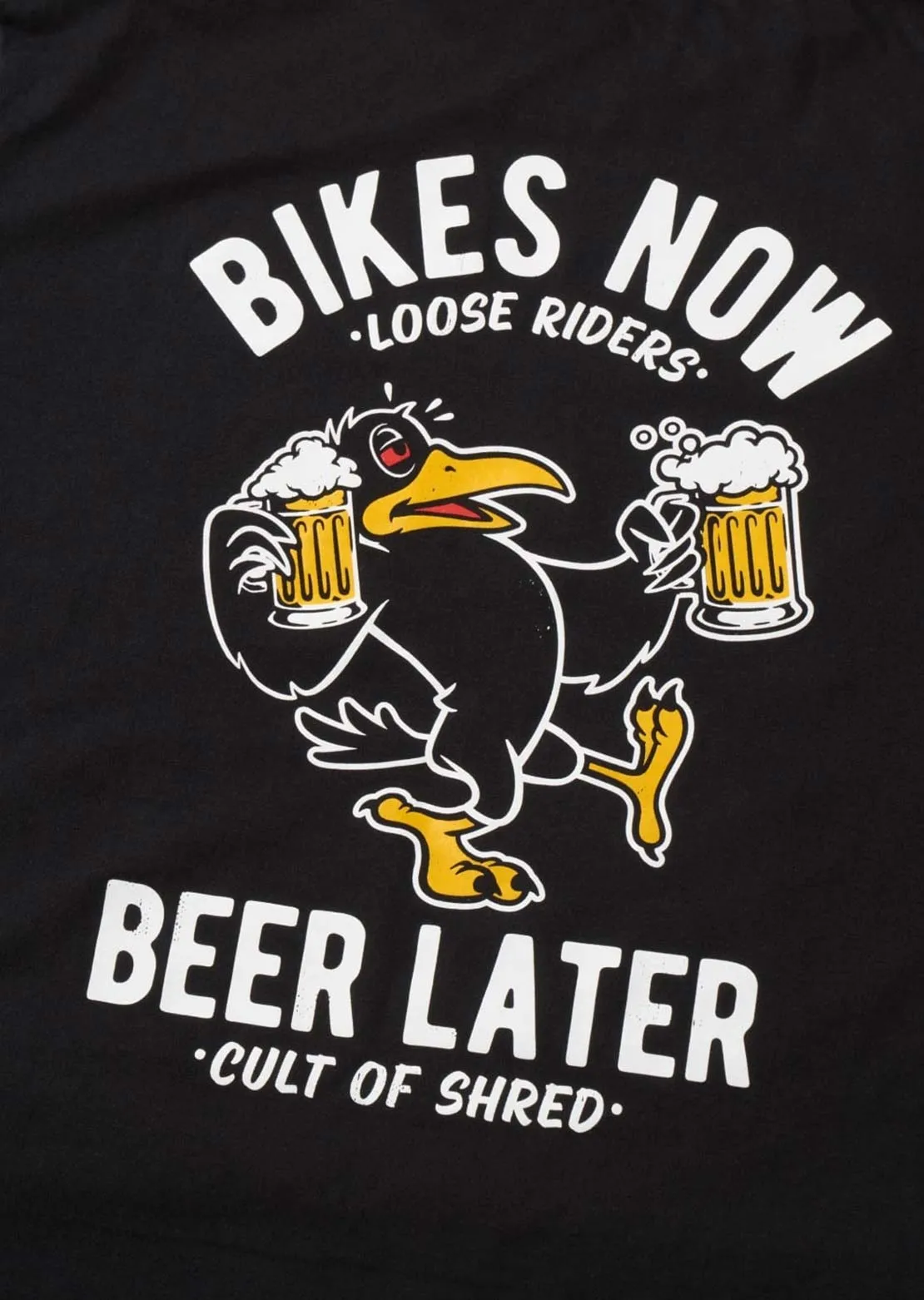Loose Riders Unisex Drinky Crow T-Shirt sold by Prfo product image thumbnail 5