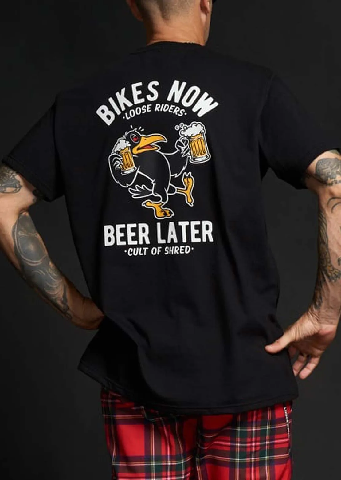 Loose Riders Unisex Drinky Crow T-Shirt sold by Prfo product image thumbnail 4