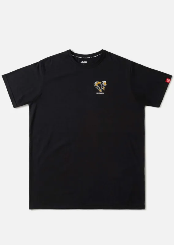 Loose Riders Unisex Drinky Crow T-Shirt made by Prfo