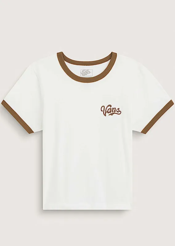 Vans Women's Lefty Script Ringer T-shirt made by Prfo