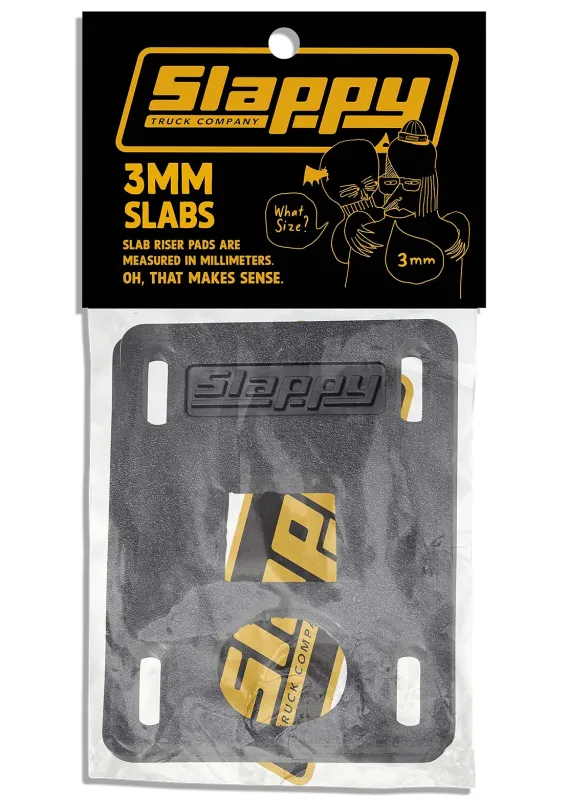 Slappy Unisex Slabs 3mm Skateboard Risers made by Prfo