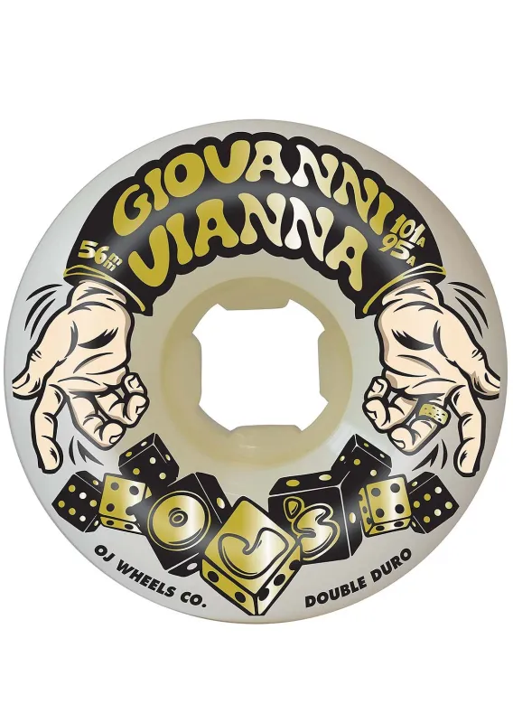 OJ Wheels Unisex Giovanni Vianna High Roller Double Duro 101A/95A Skateboard Wheels made by Prfo