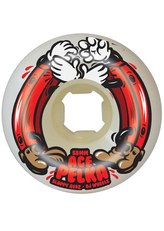 OJ Wheels Unisex Ace Pelka Slappy Redz Double Duro 101A/95A Skateboard Wheels made by Prfo