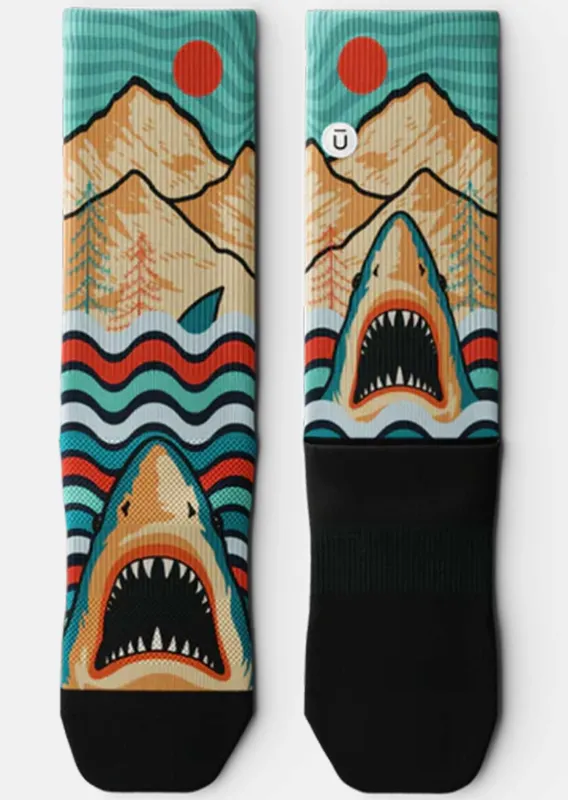 Outway Unisex Retro Jaws Crew Socks made by Prfo