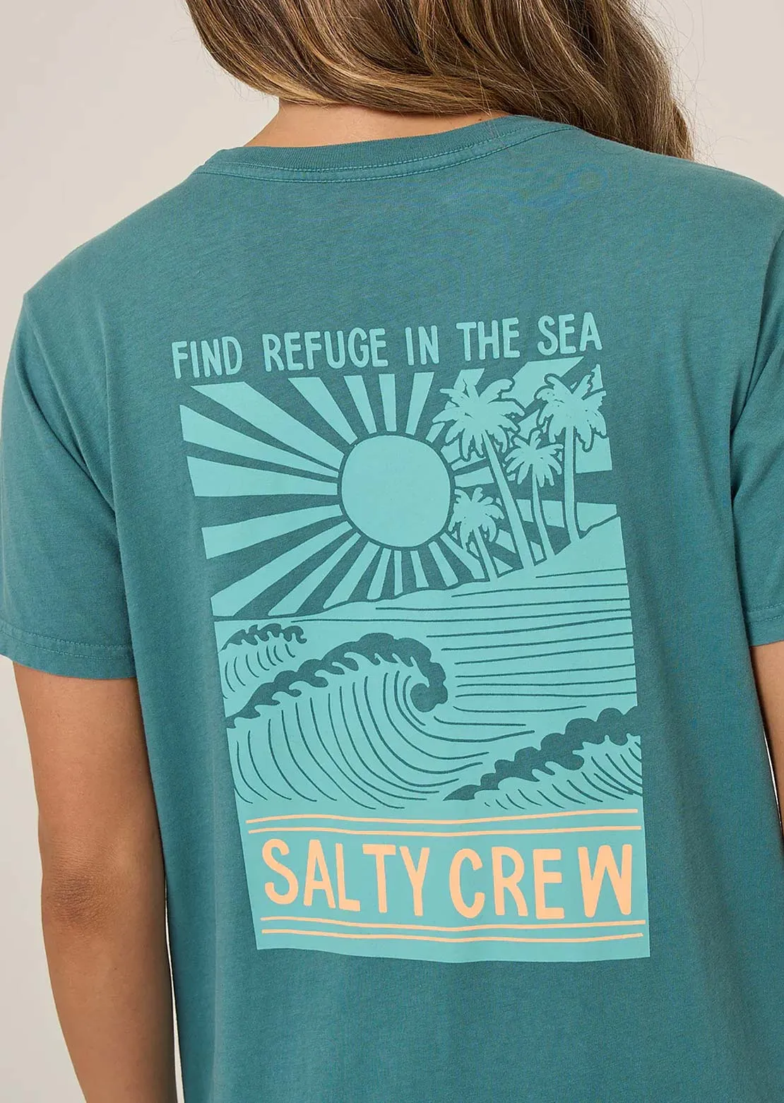Salty Crew Women's Rise and Smile Boyfriend T-Shirt sold by Prfo product image thumbnail 4