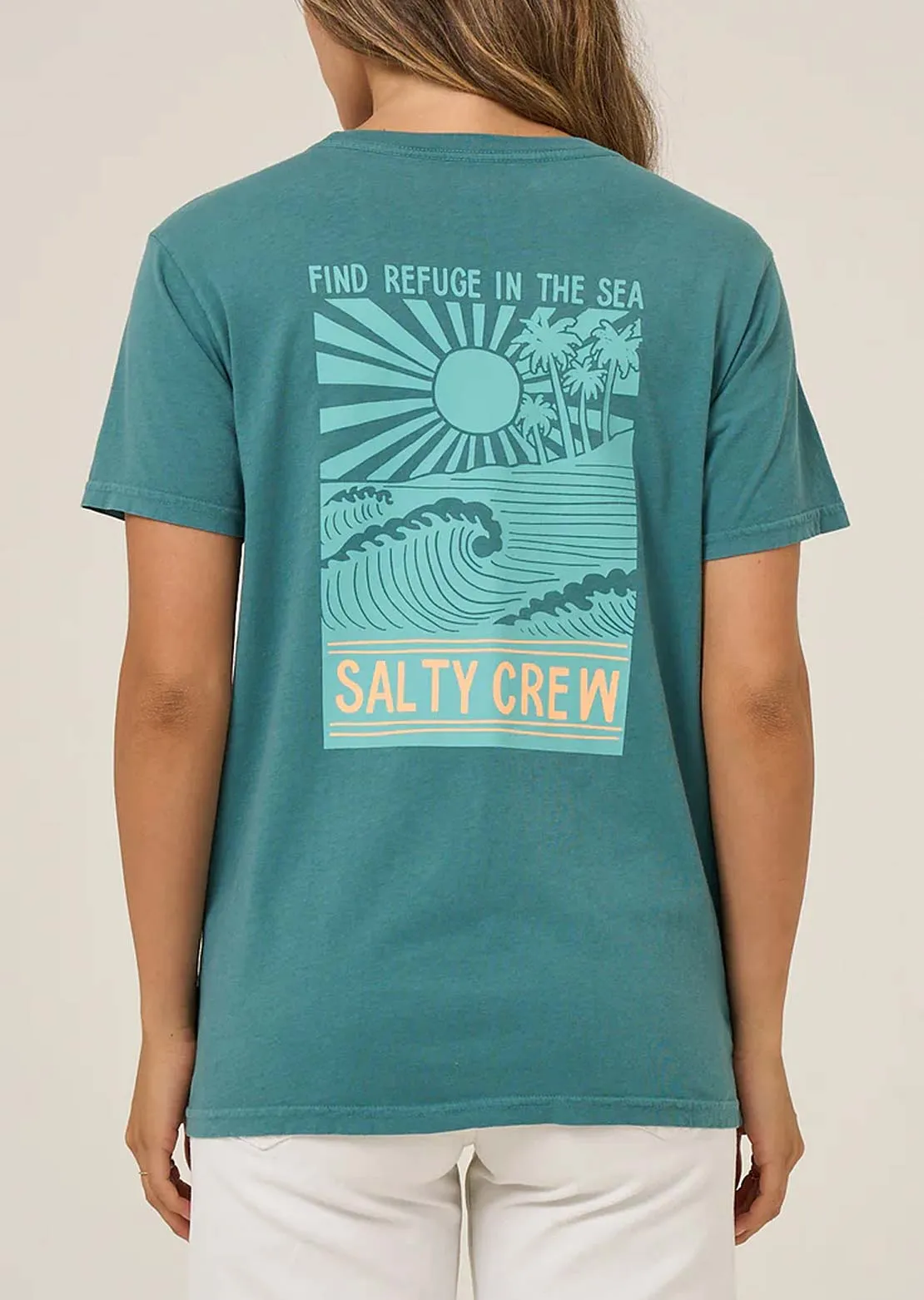 Salty Crew Women's Rise and Smile Boyfriend T-Shirt sold by Prfo product image thumbnail 2