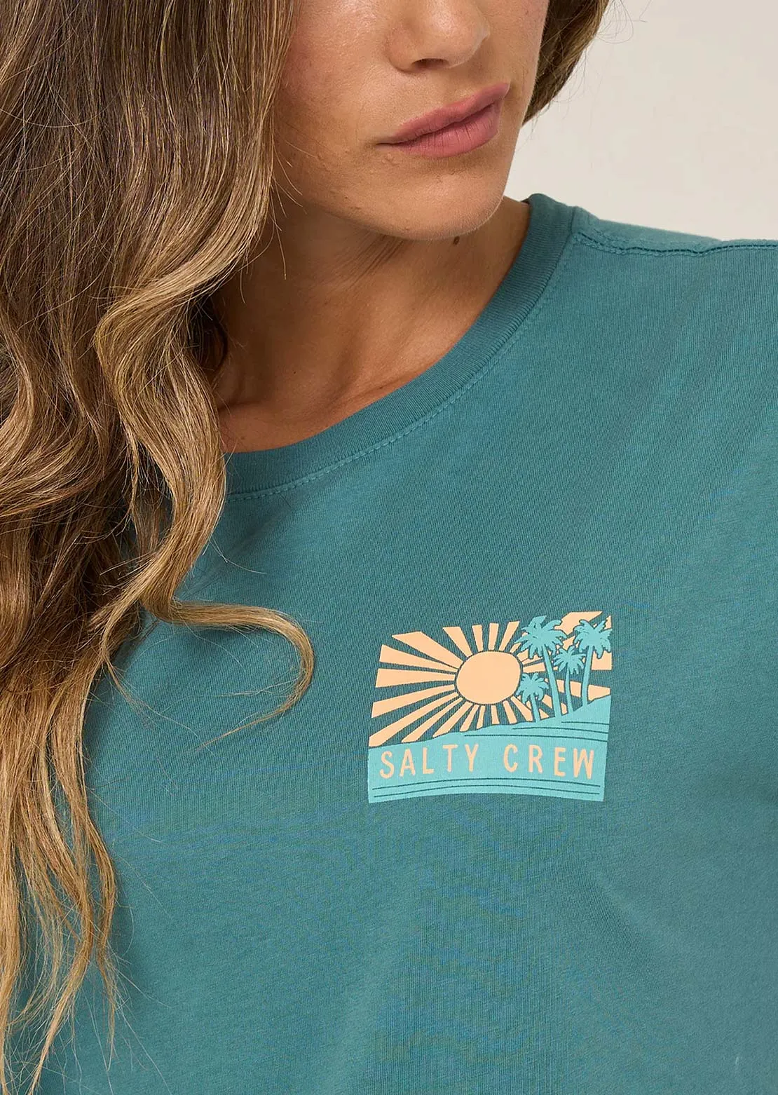 Salty Crew Women's Rise and Smile Boyfriend T-Shirt sold by Prfo product image thumbnail 3