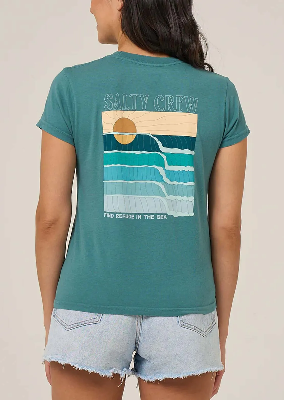 Salty Crew Women's Retro Wave Modern T-Shirt sold by Prfo product image thumbnail 2