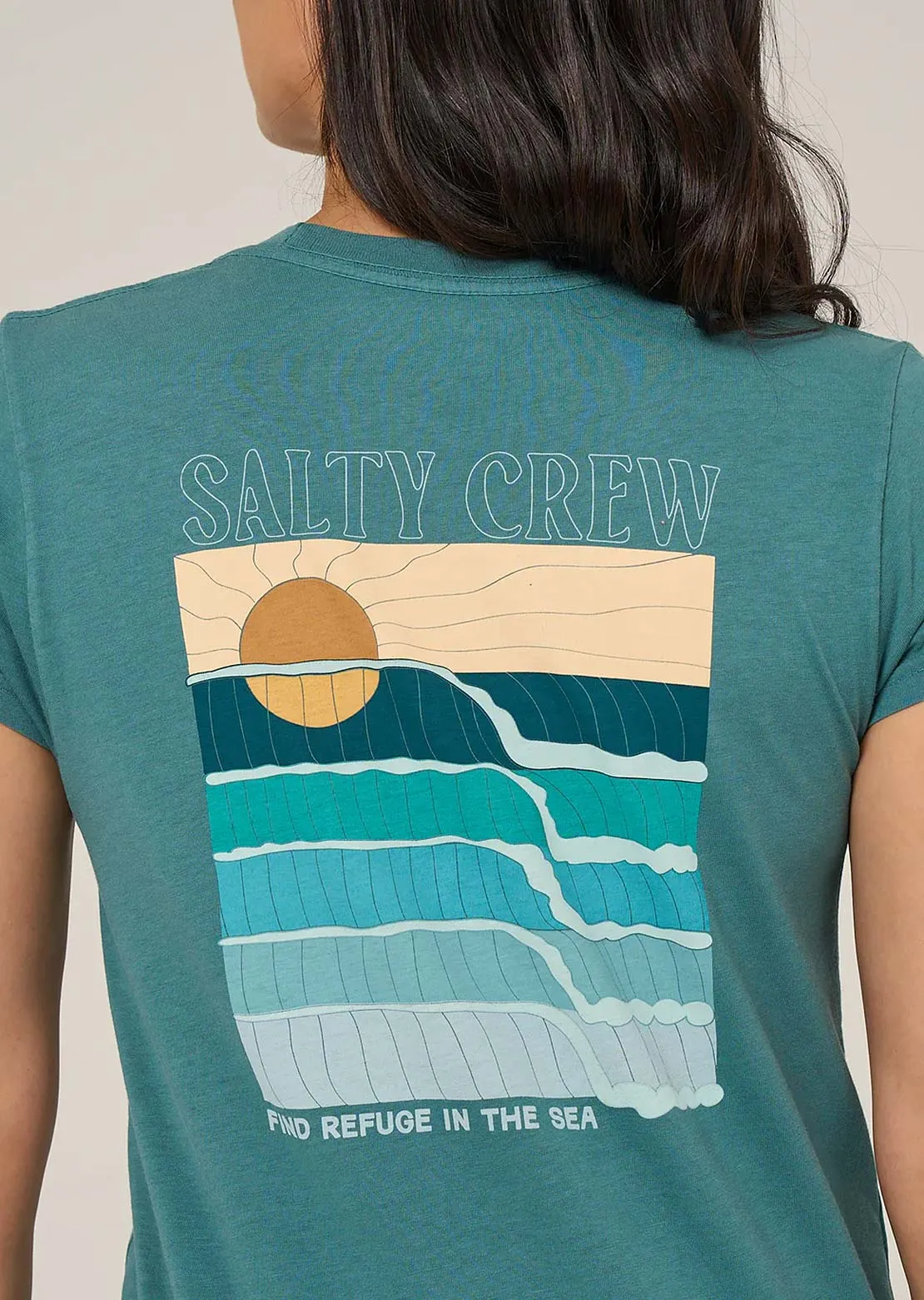 Salty Crew Women's Retro Wave Modern T-Shirt sold by Prfo product image thumbnail 4