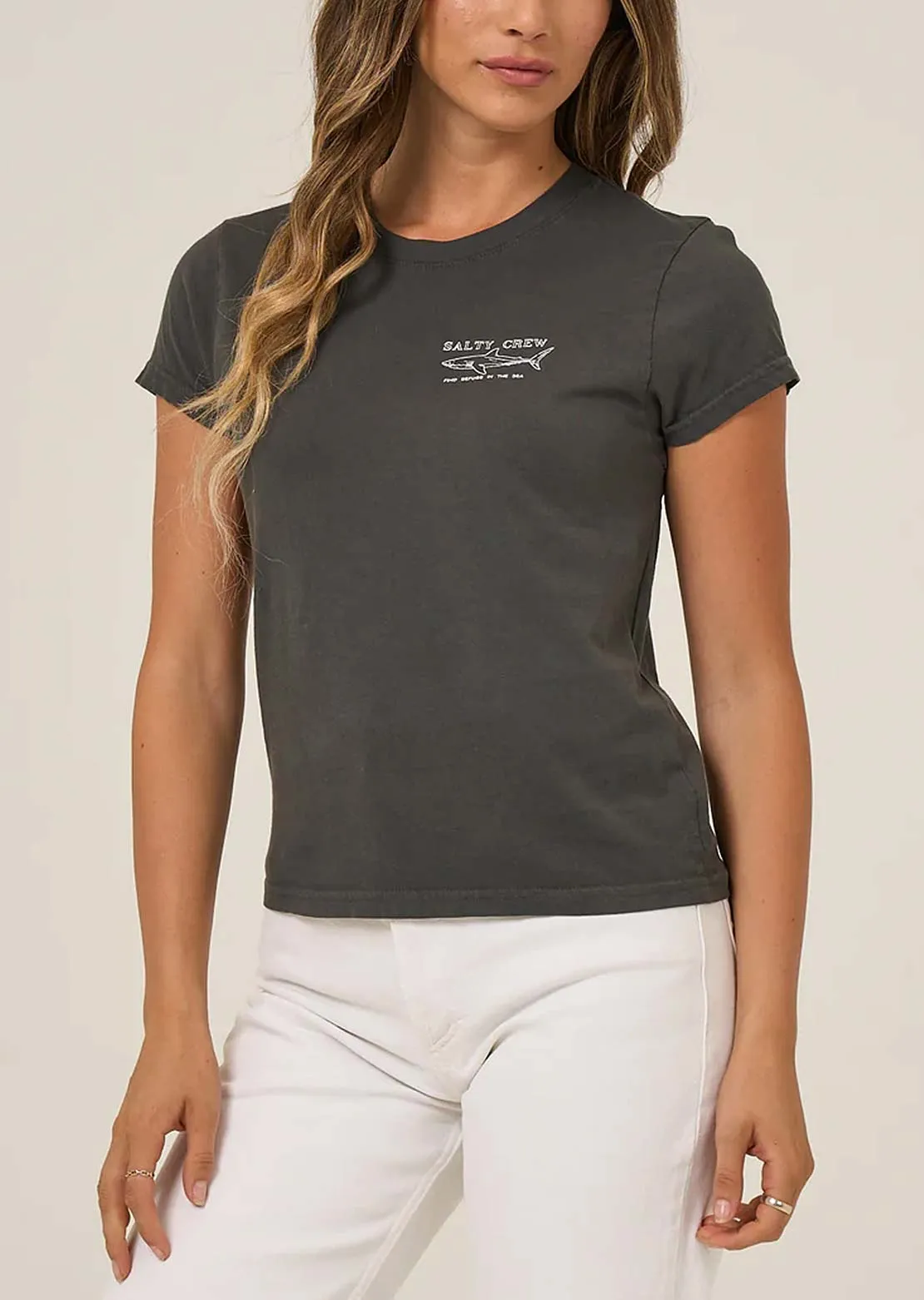 Salty Crew Women's Shark Anatomy Modern T-Shirt sold by Prfo