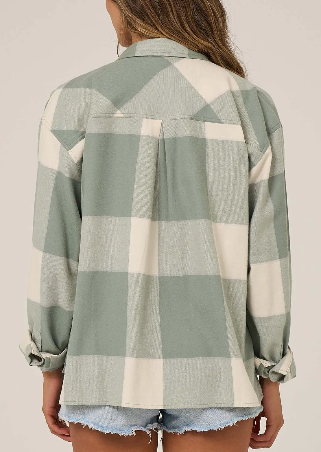 Salty Crew Women's Nomad Flannel Button Up Shirt sold by Prfo product image thumbnail 3