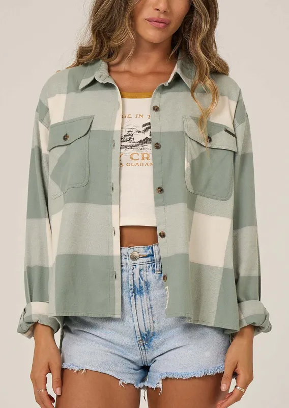 Salty Crew Women's Nomad Flannel Button Up Shirt made by Salty Crew