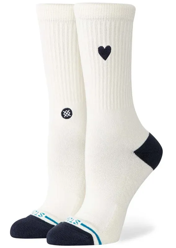 Stance Women's Heart Crew Socks made by Stance