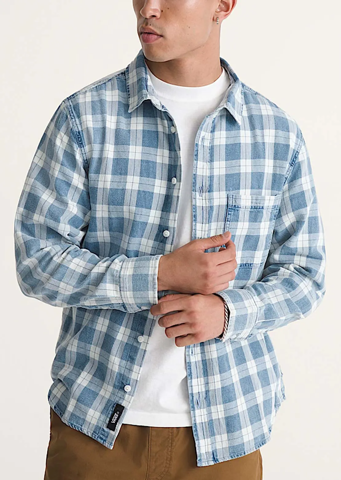 Vans Men's Lawson Vintage Indigo Long Sleeve Button Up Shirt sold by Prfo product image thumbnail 3