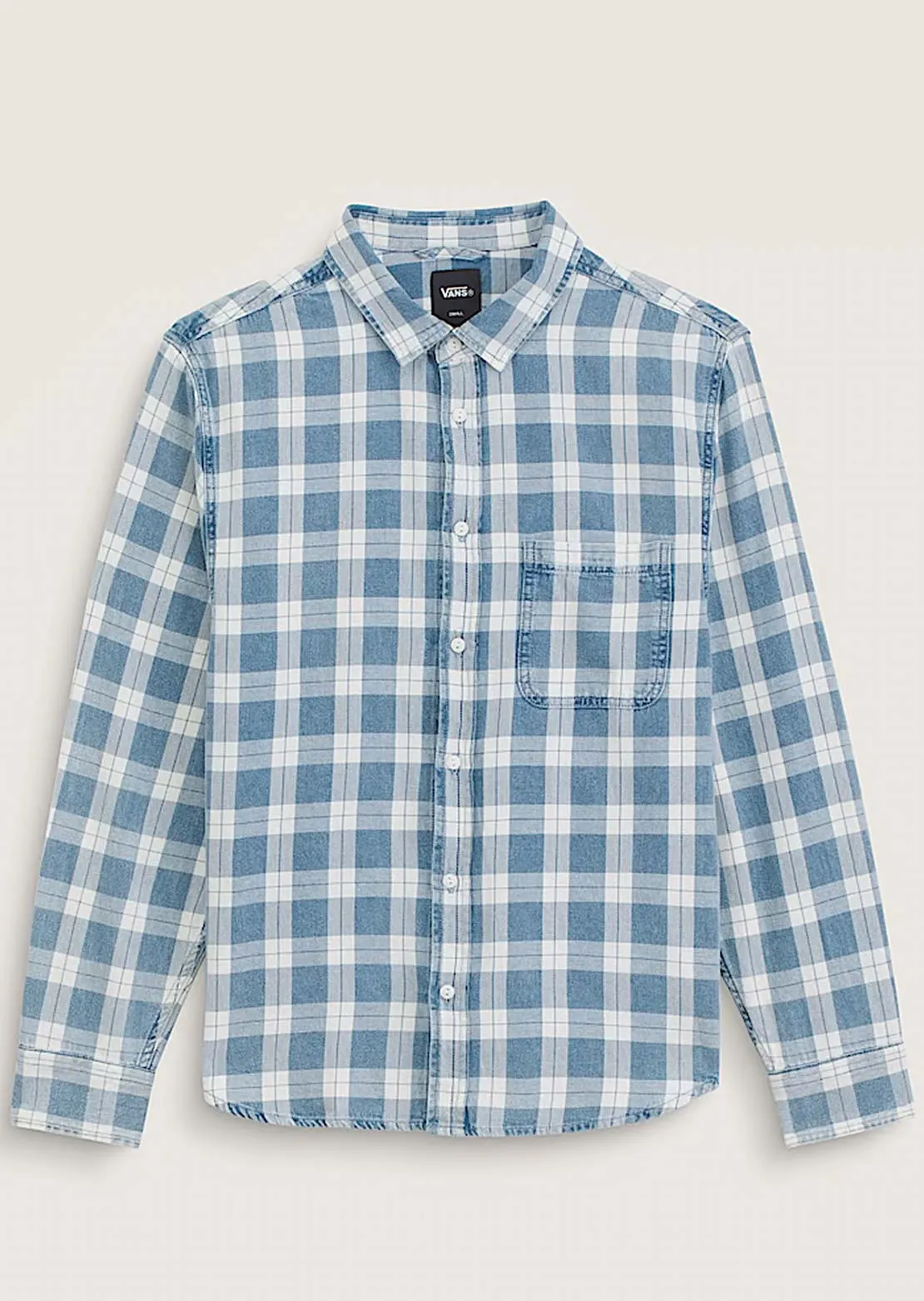 Vans Men's Lawson Vintage Indigo Long Sleeve Button Up Shirt sold by Prfo