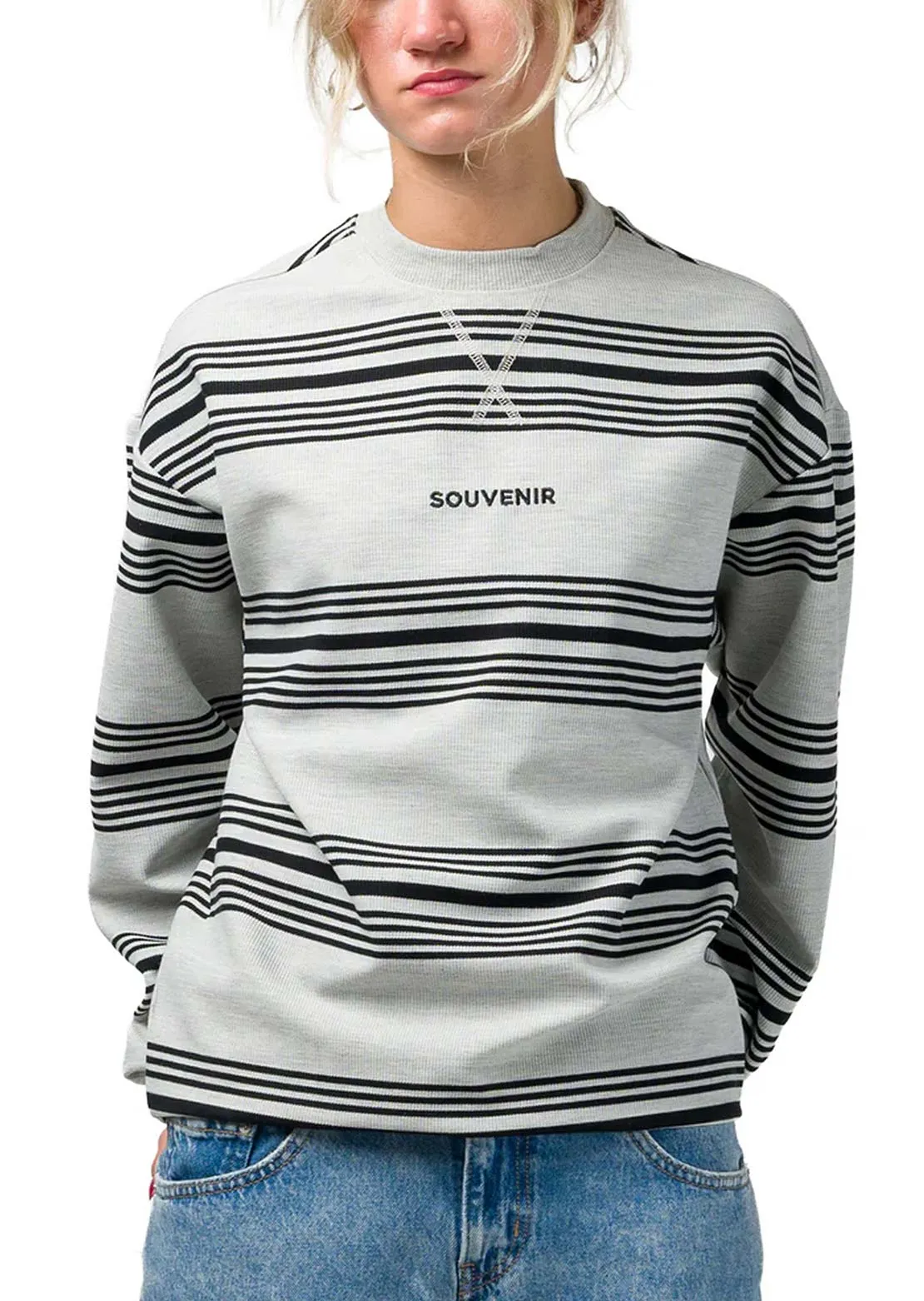 Souvenir Unisex Striped Crewneck Sweater sold by Prfo