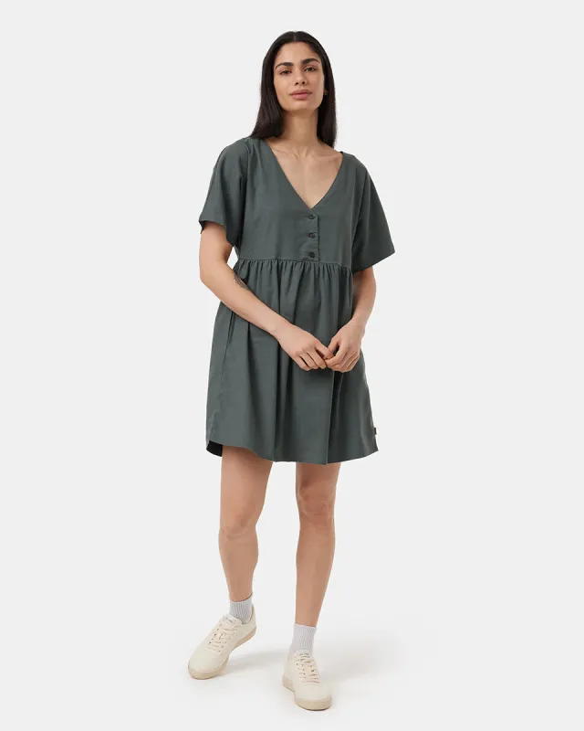 Hemp Button Front Swing Dress made by tentree