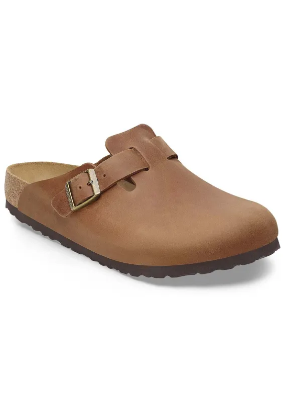 Birkenstock Women's Boston Oiled Leather Narrow Sandals made by Birkenstock