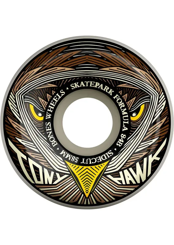 Bones SPF Hawk Night Hawk Sidecuts 84B Skateboard Wheels made by Prfo