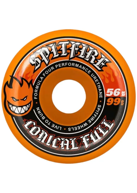 Spitfire Unisex F4 99D Team Color Pack Conical Full Skateboard Wheels made by Spitfire