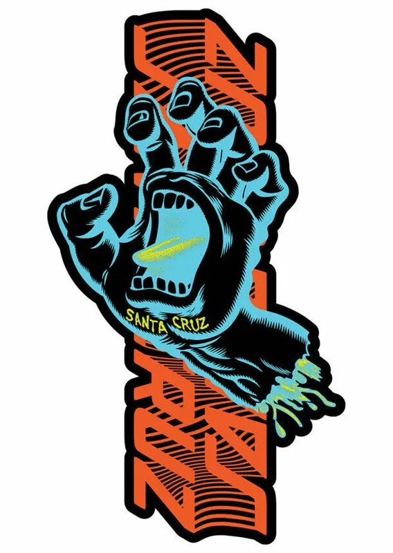Santa Cruz Unisex Split Strip Hand Sticker made by Santa Cruz Skateboards