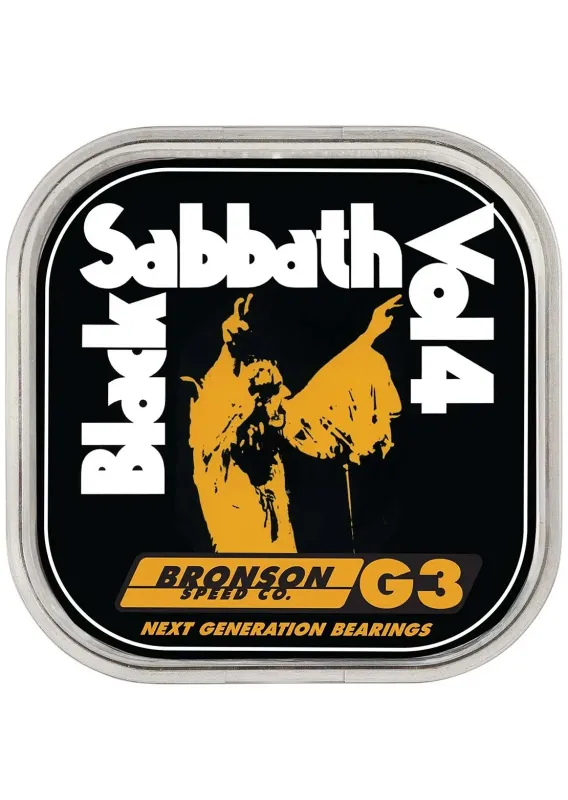 Bronson Unisex G3 Black Sabbath Skateboard Bearings made by Prfo