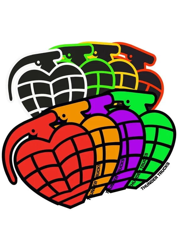 Thunder Unisex Grenade Diecut Sticker made by Prfo