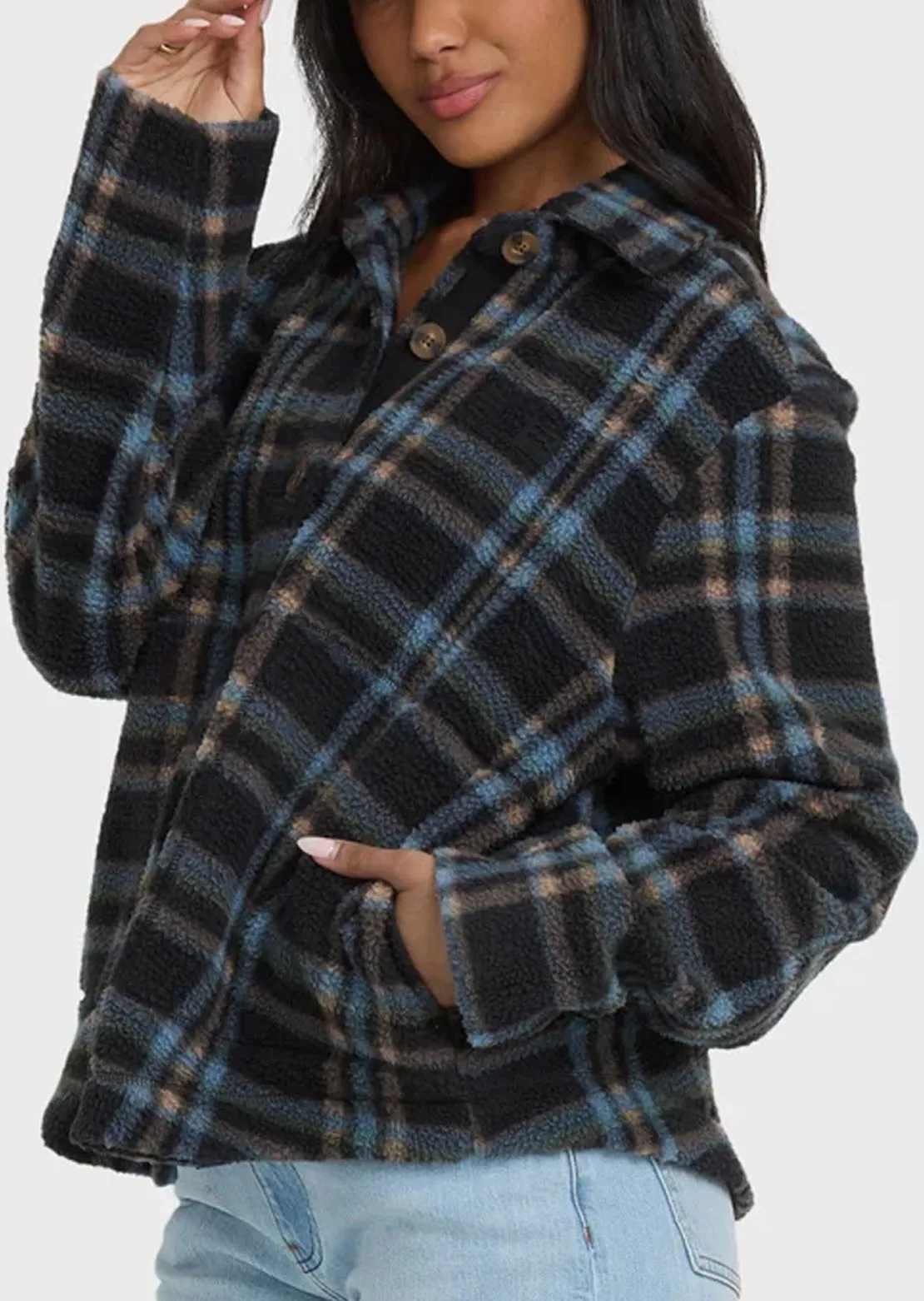 Billabong Women's Breezy Sherpa Shacket sold by Prfo product image thumbnail 2