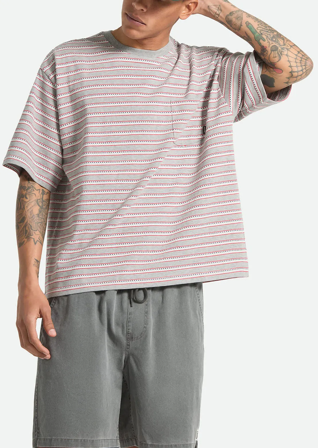 Brixton Men's Poolside Pique Box Crop T-shirt sold by Prfo product image thumbnail 2