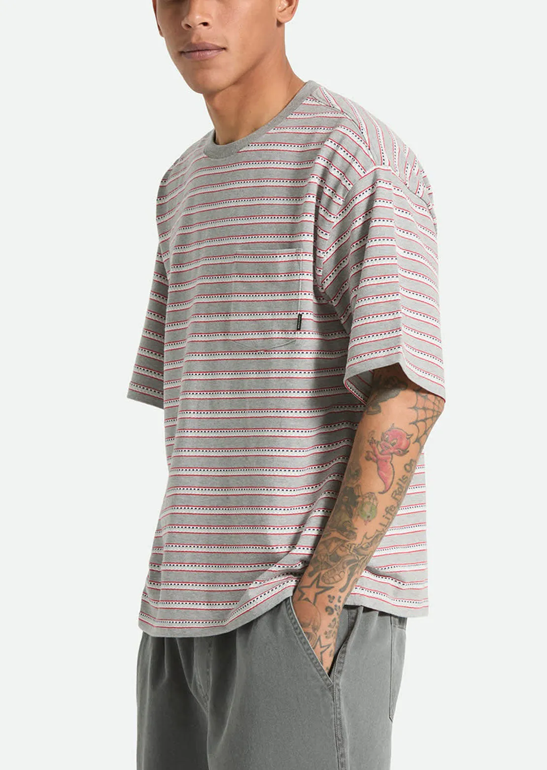 Brixton Men's Poolside Pique Box Crop T-shirt sold by Prfo product image thumbnail 3