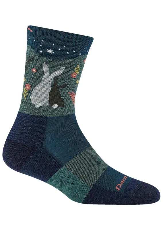 Darn Tough Women's Critter Club Micro Crew Lightweight with Cushion Socks made by Darn Tough Vermont