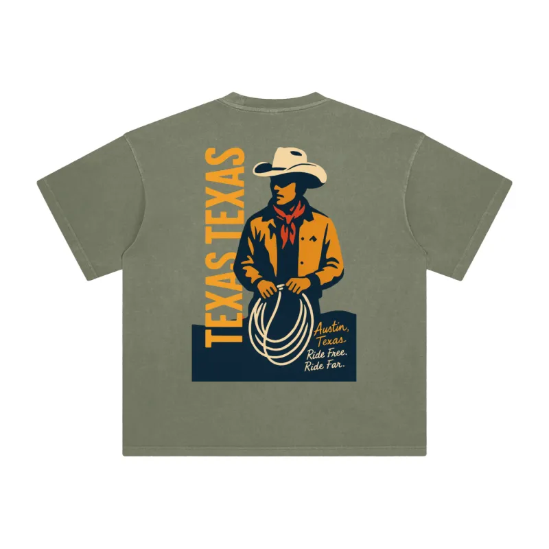 Texas Texas Cowboy T-Shirt made by Tailspin Supply Co.