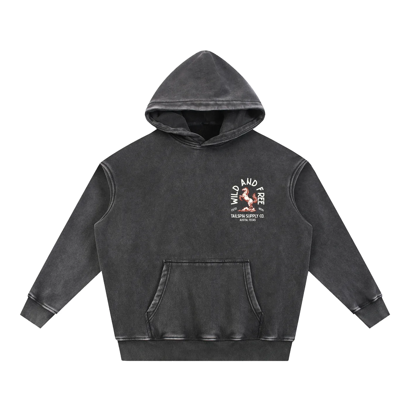 Wild and Free Bronco Hoodie sold by Tailspin Supply Co. product image thumbnail 2