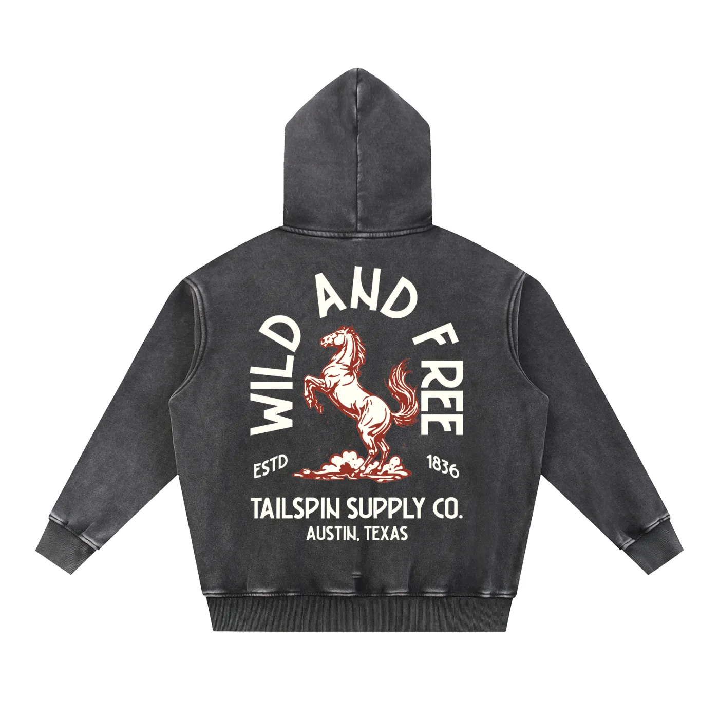 Wild and Free Bronco Hoodie sold by Tailspin Supply Co.
